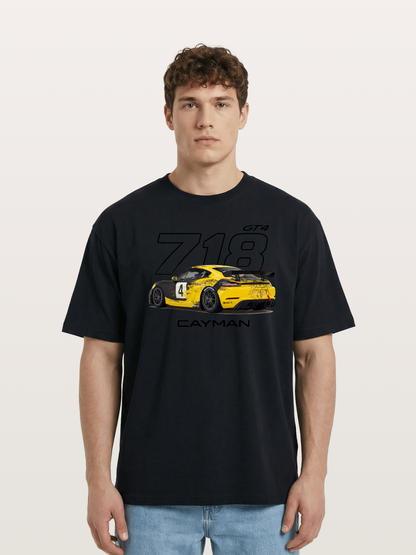 Porsche 718 Cayman GT4 Poster Cotton T-shirt
