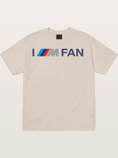 BMW M Fan Stripes Text Print Cotton T-shirt