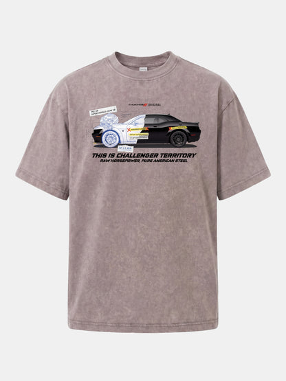 Blueprint Hellcat Spec Poster Washed T-shirt