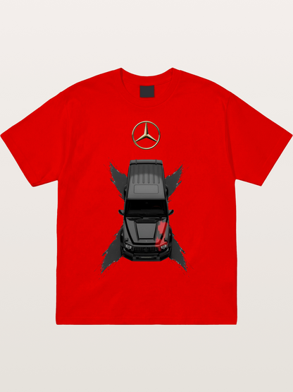 Mercedes Boxy Car Graphic Cotton T-shirt