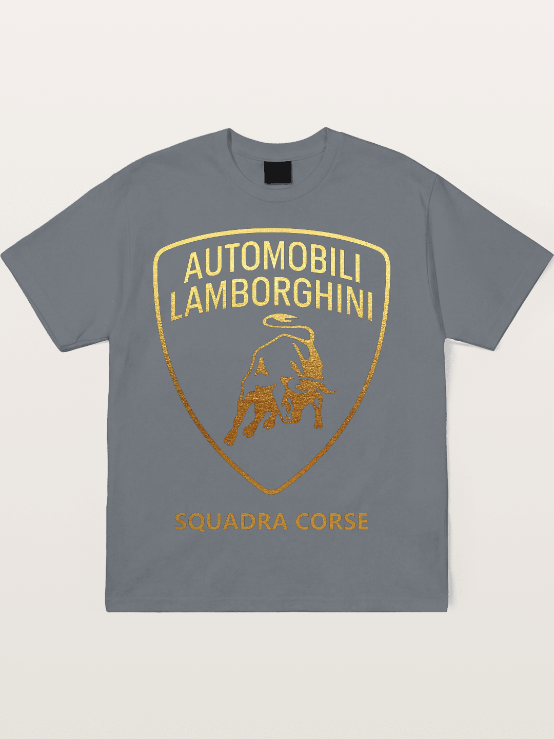 Lamborghini Squadra Corse Gold Shield Cotton T-shirt