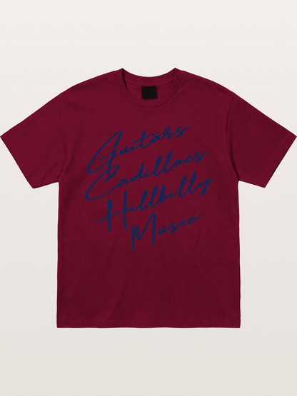 Guitars & Cadillacs Music Print Gildan T-shirt