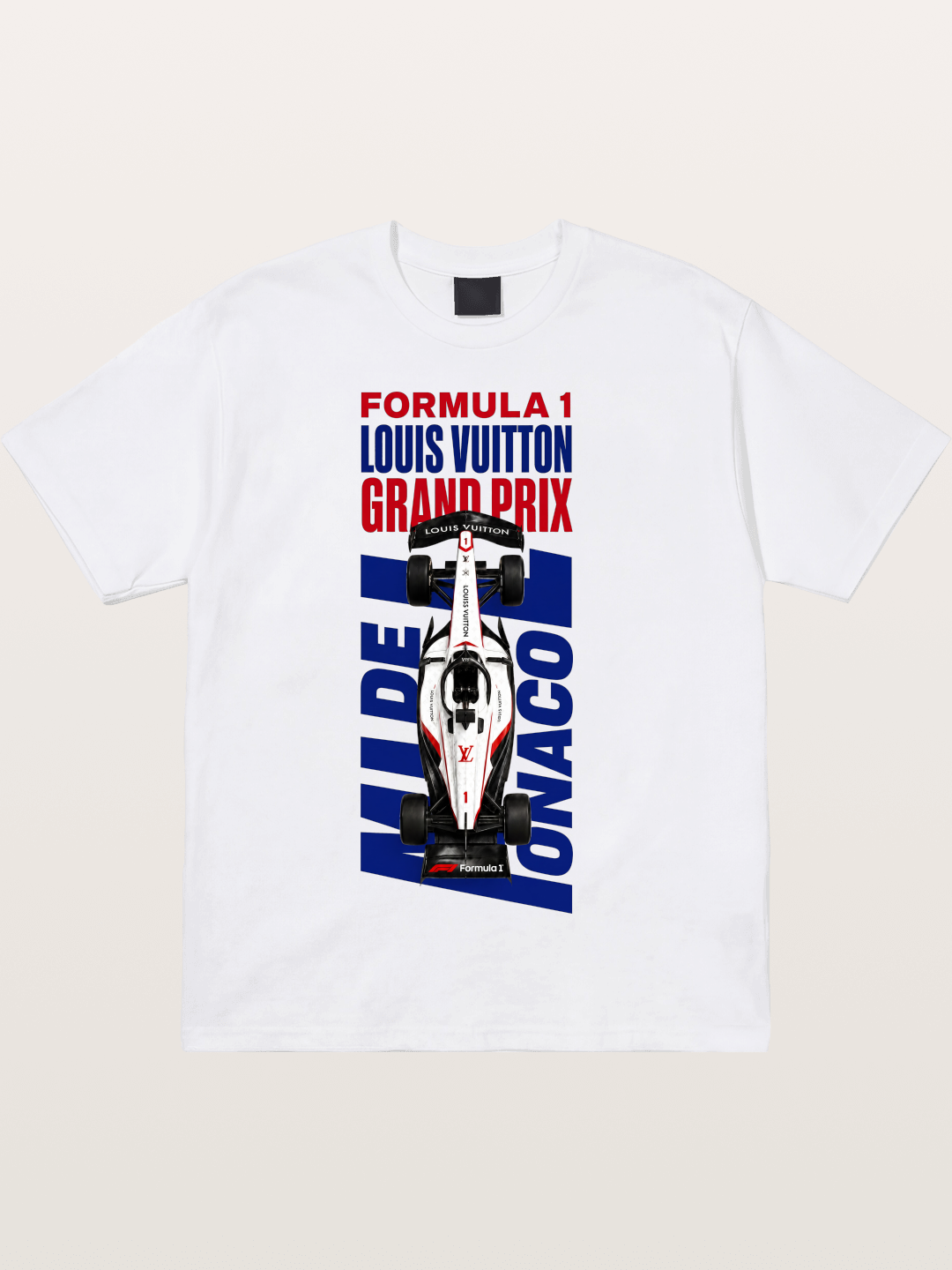 LV Monaco F1 Vertical Poster Cotton T-shirt