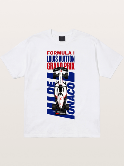 LV Monaco F1 Vertical Poster Cotton T-shirt