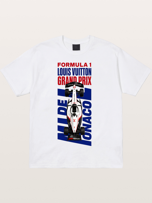 LV Monaco F1 Vertical Poster Cotton T-shirt