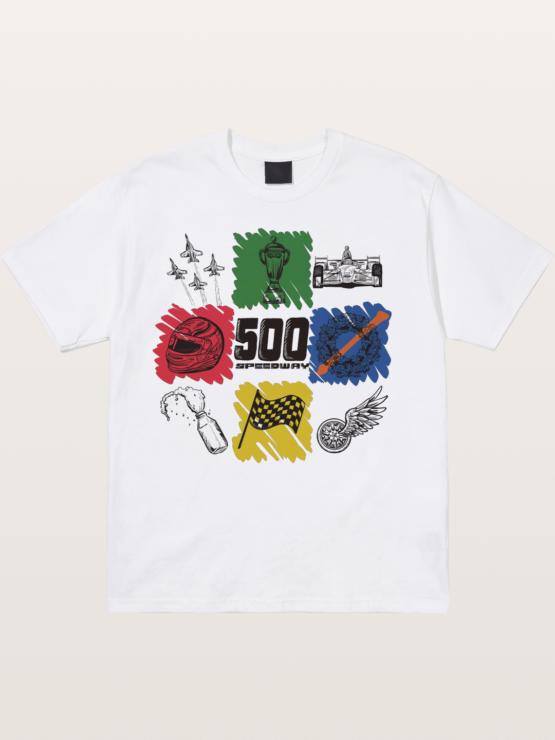 Indy 500 Sketch Cotton T-shirt