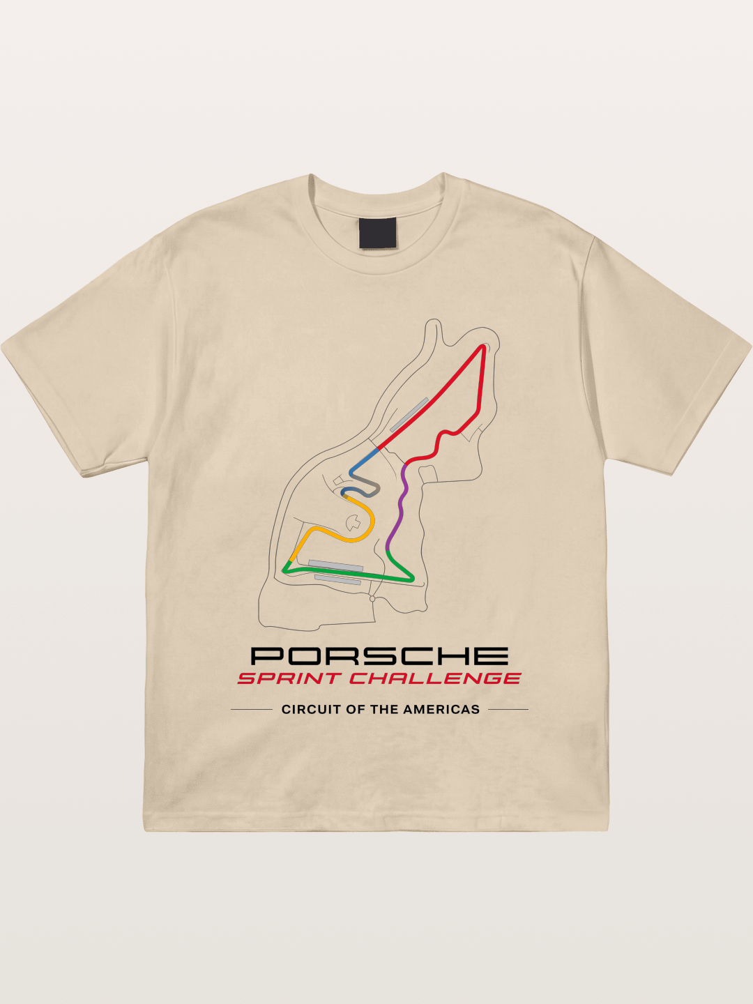 Americas Circuit Colorful Track Map Gildan T-shirt