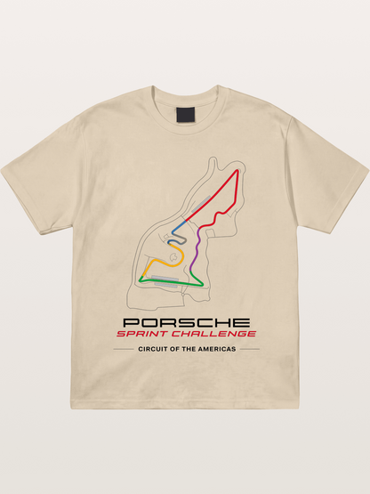 Americas Circuit Colorful Track Map Gildan T-shirt