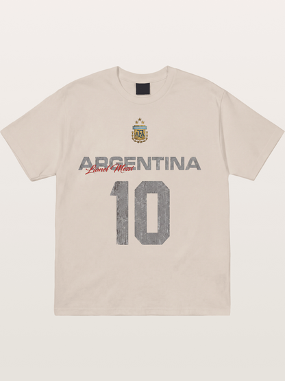 Argentina Messi 10 Retro Cotton T-shirt