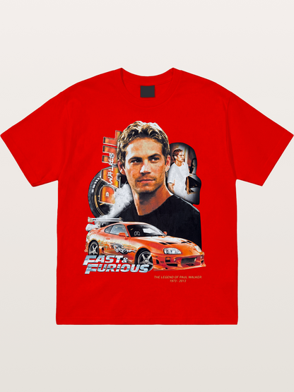 Orange Supra Fast & Furious Cotton T-shirt