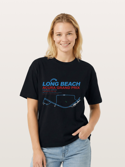 Long Beach Grand Prix Map Gildan T-shirt