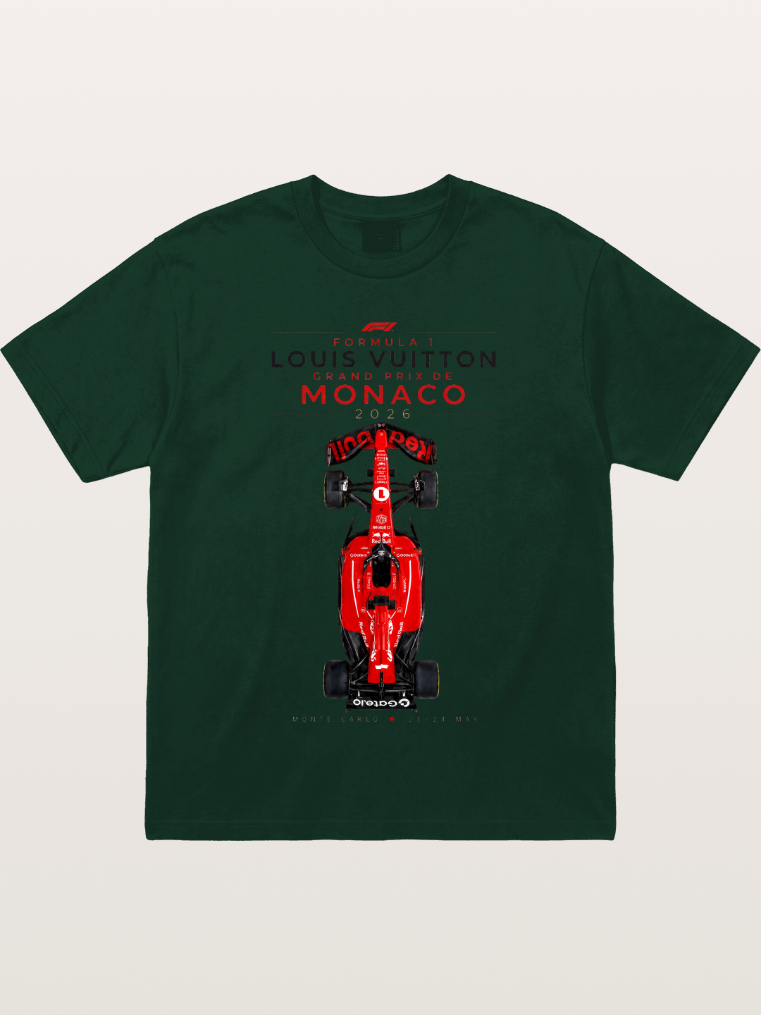 LV Monaco F1 Red Race Car Gildan T-shirt