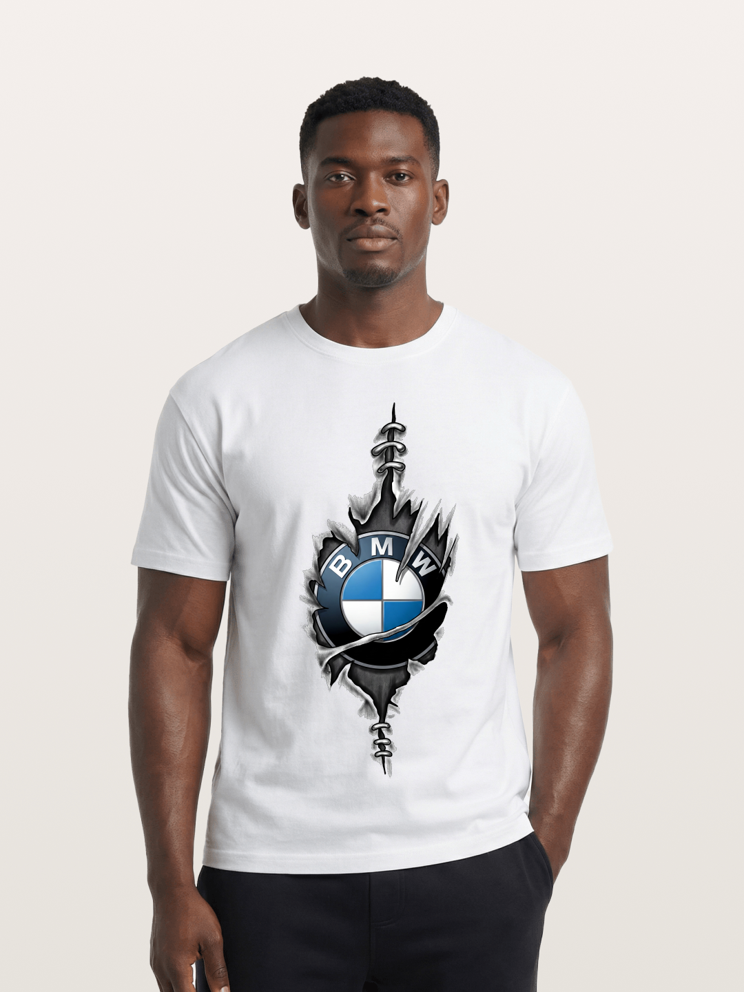 BMW Thorn Wreath Emblem Art Cotton T-shirt
