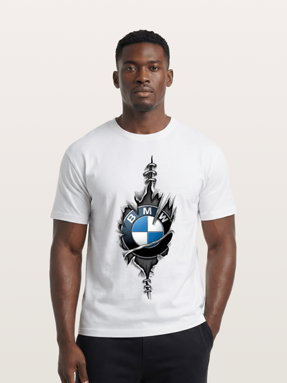 BMW Thorn Wreath Emblem Art Cotton T-shirt