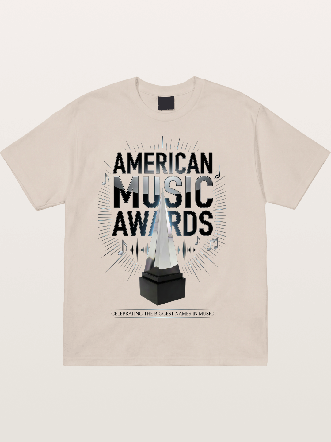 AMA Trophy Music Note Graphic Cotton T-shirt