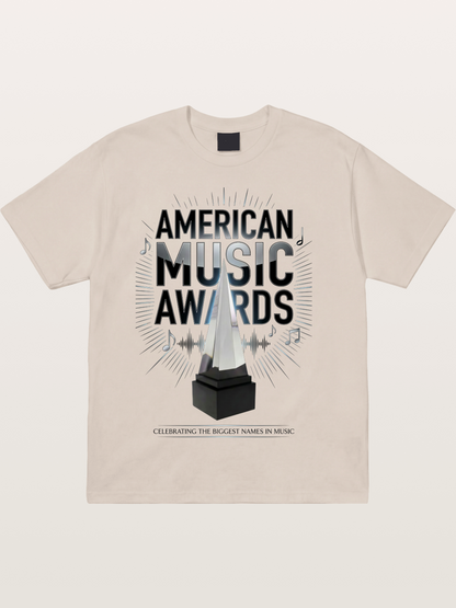 AMA Trophy Music Note Graphic Cotton T-shirt