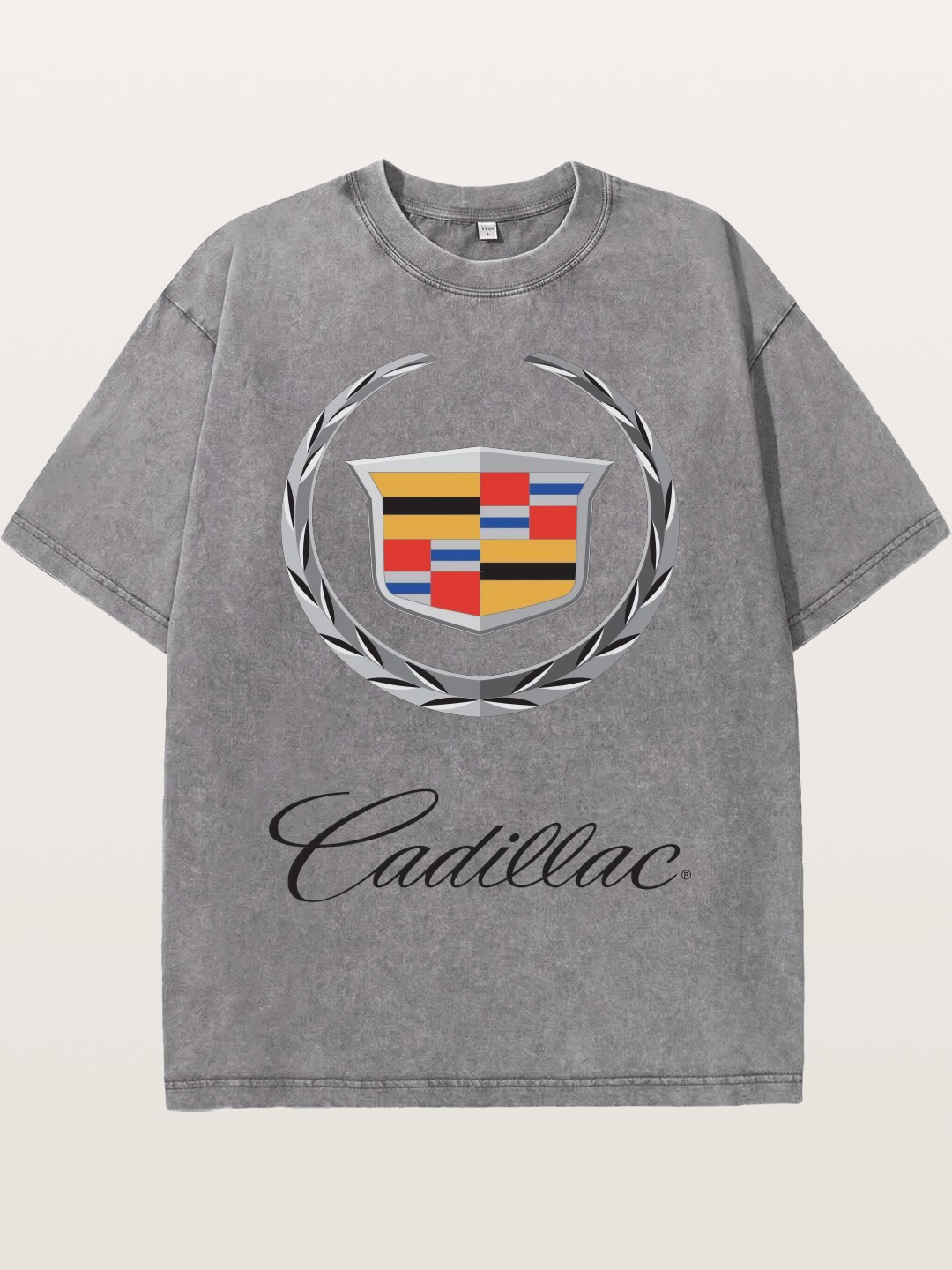 Cadillac Laurel Wreath Emblem Washed T-shirt