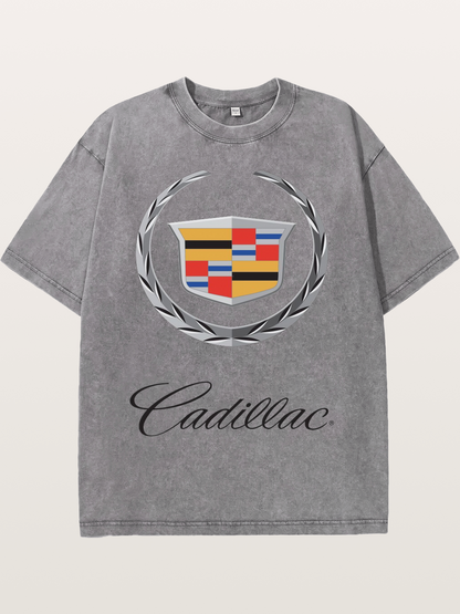 Cadillac Laurel Wreath Emblem Washed T-shirt