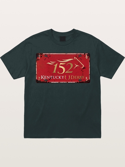 Kentucky Derby 152 License Plate Gildan T-shirt