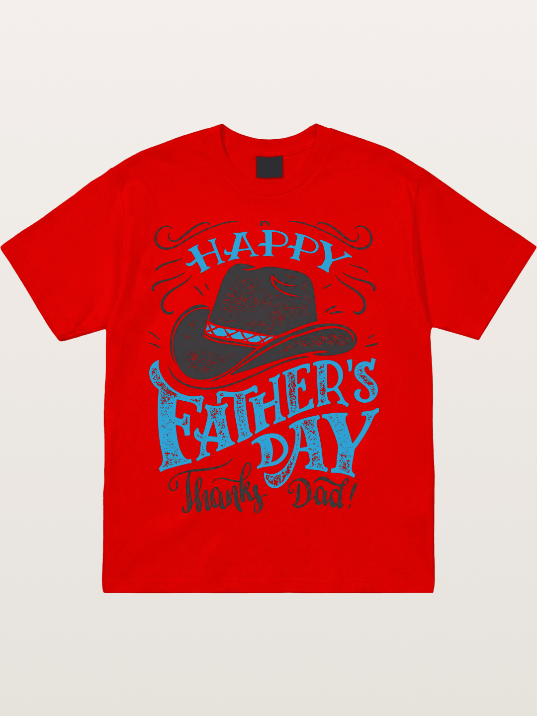 Happy Father's Day Cowboy Hat Cotton T-shirt