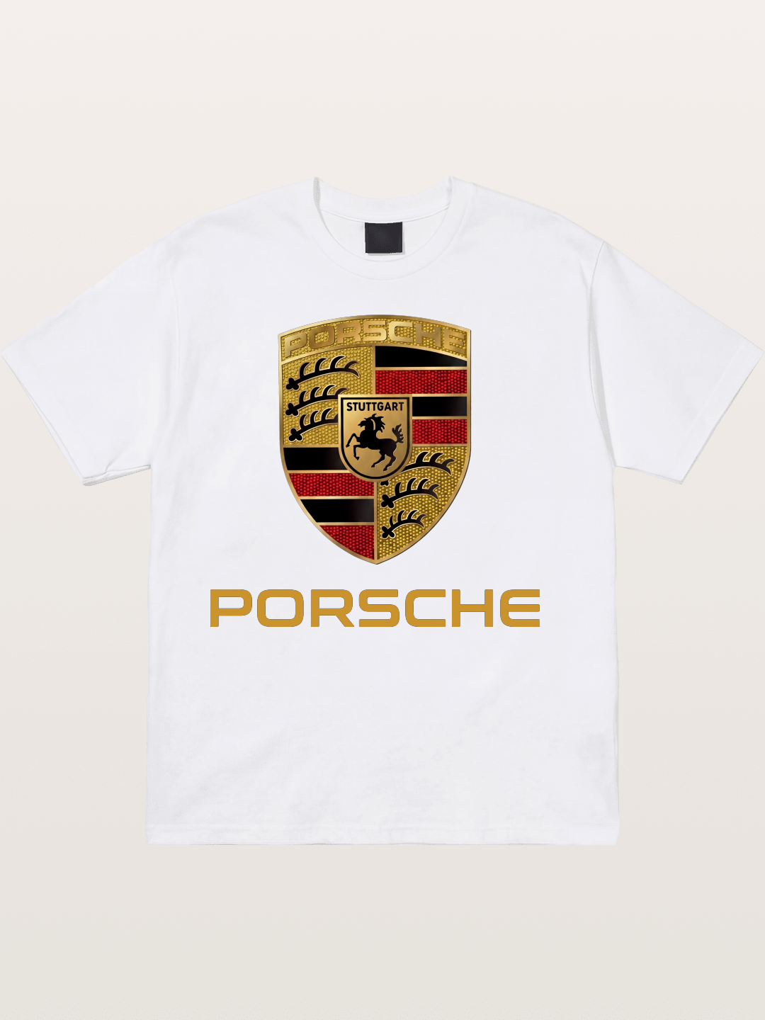 Porsche Golden Emblem Cotton T-shirt