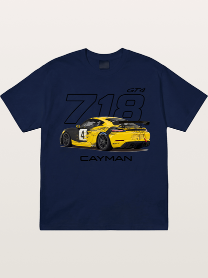 Porsche 718 Cayman GT4 Poster Gildan T-shirt