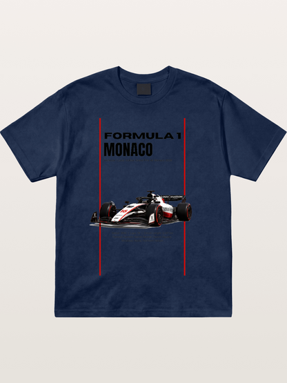 Minimal F1 Monaco Race Card Cotton T-shirt