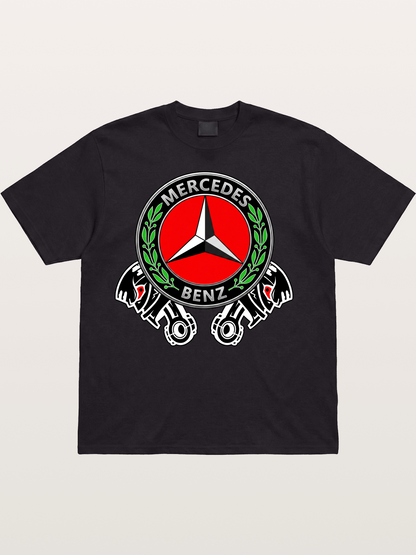 Mercedes-Benz Piston Logo Art Cotton T-shirt