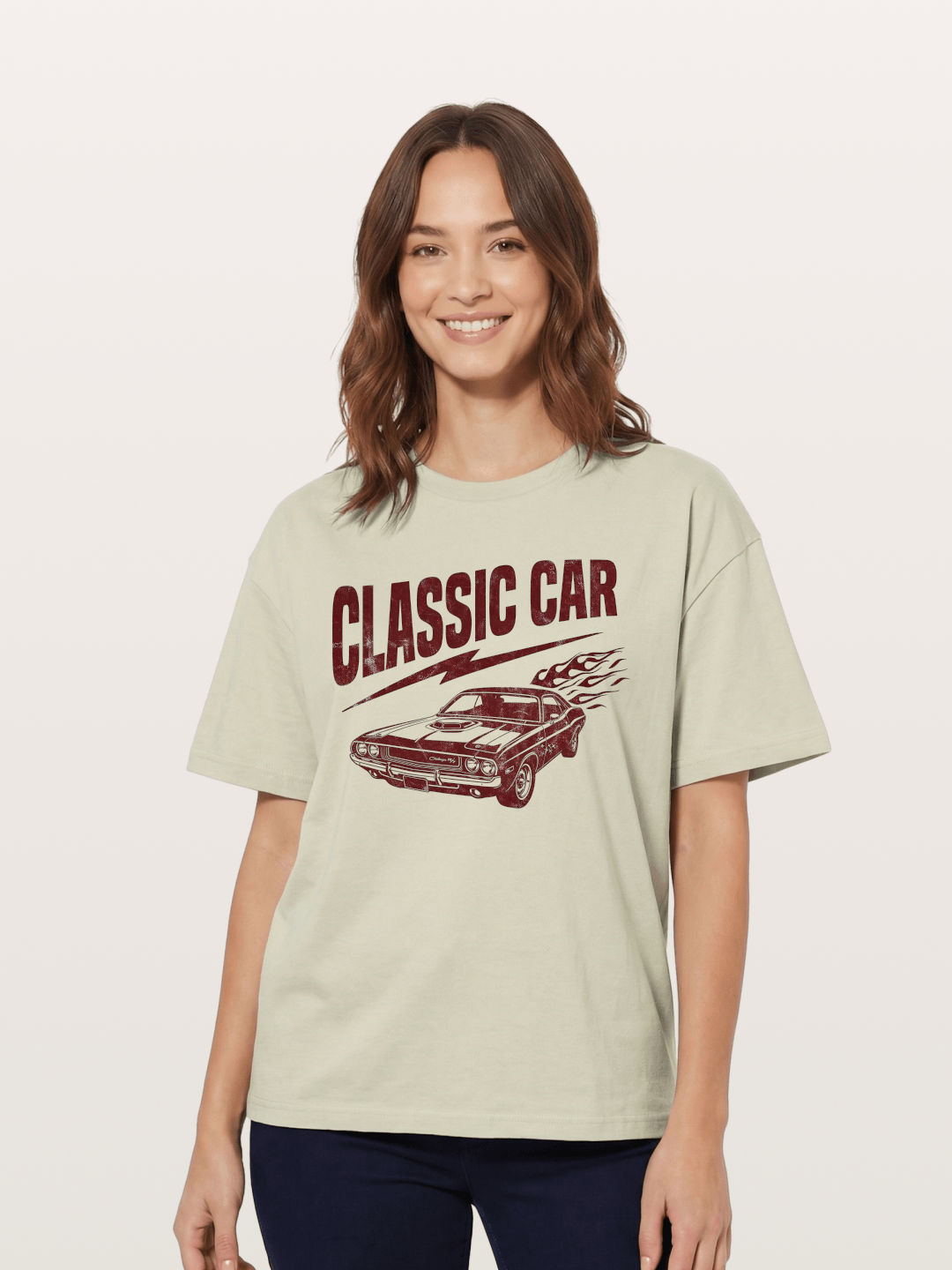 Classic Car Run Cotton T-shirt