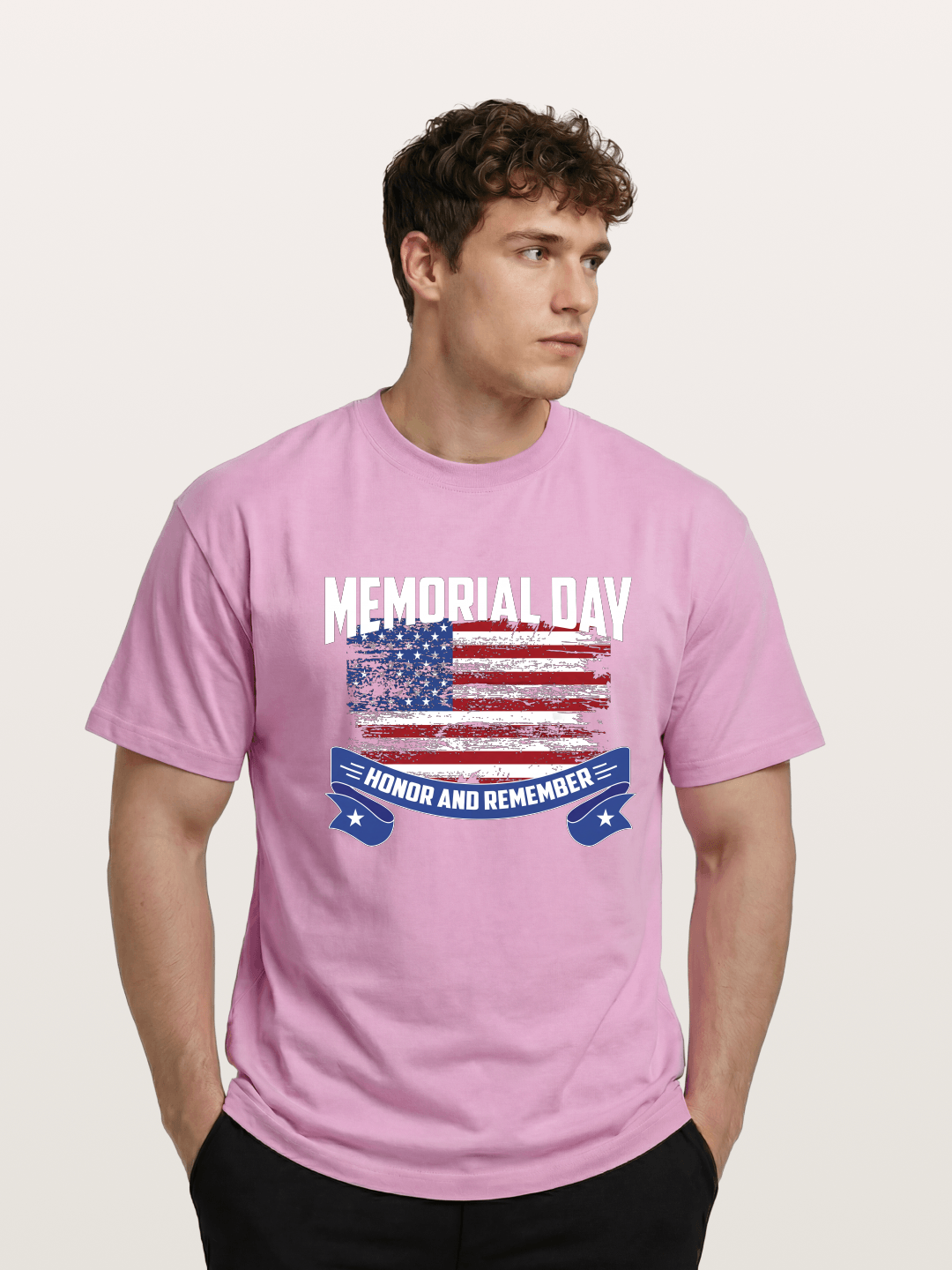 Honor and Remember Memorial Day Flag Gildan T-shirt