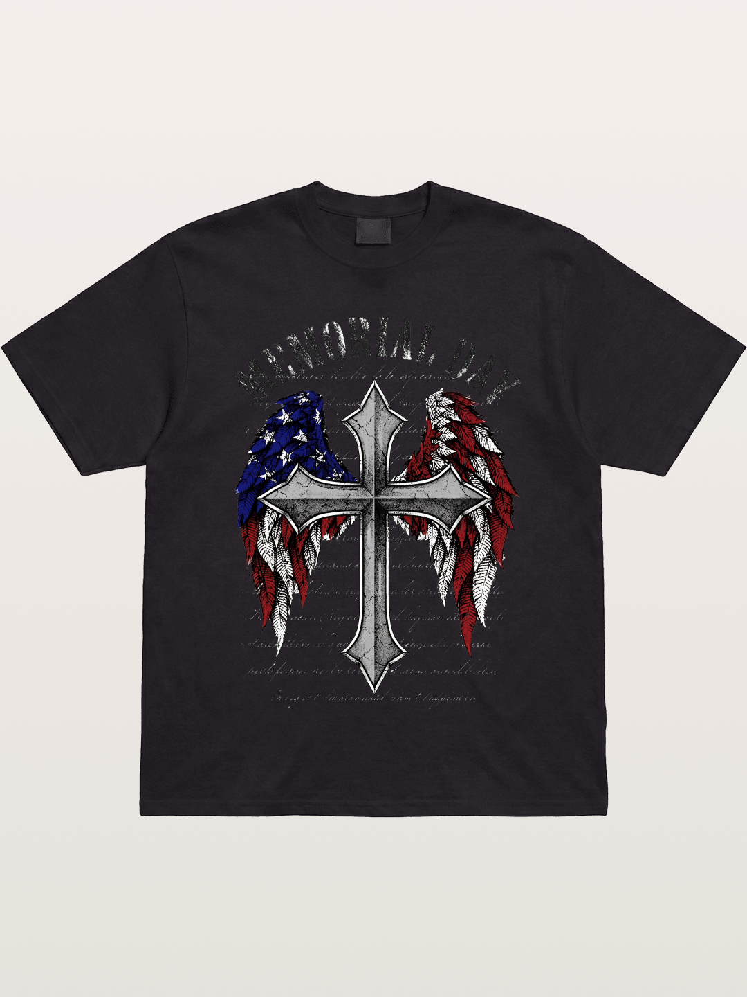 Memorial Day Cross Wings Art Gildan T-shirt