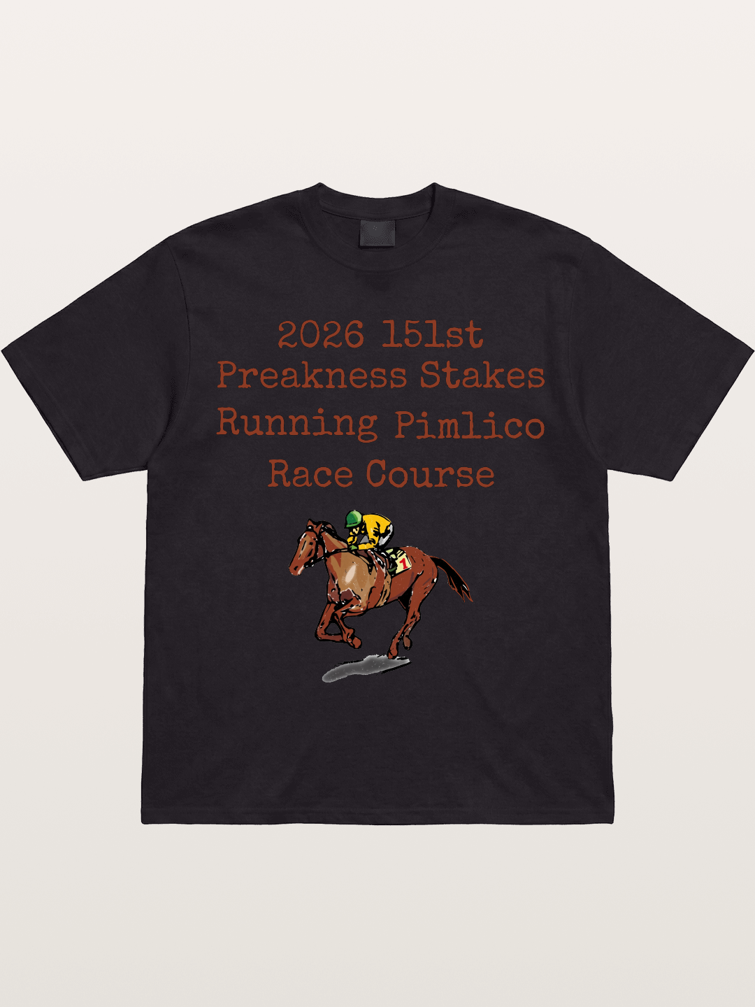 151st Preakness Yellow Silks Horse Gildan T-shirt