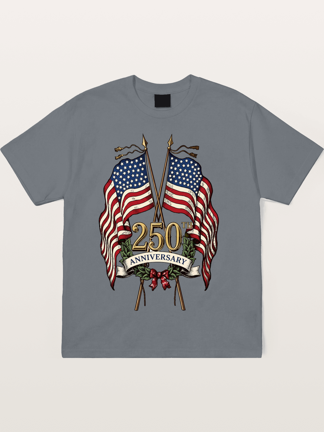 US Flags Anniversary Poster Cotton T-shirt