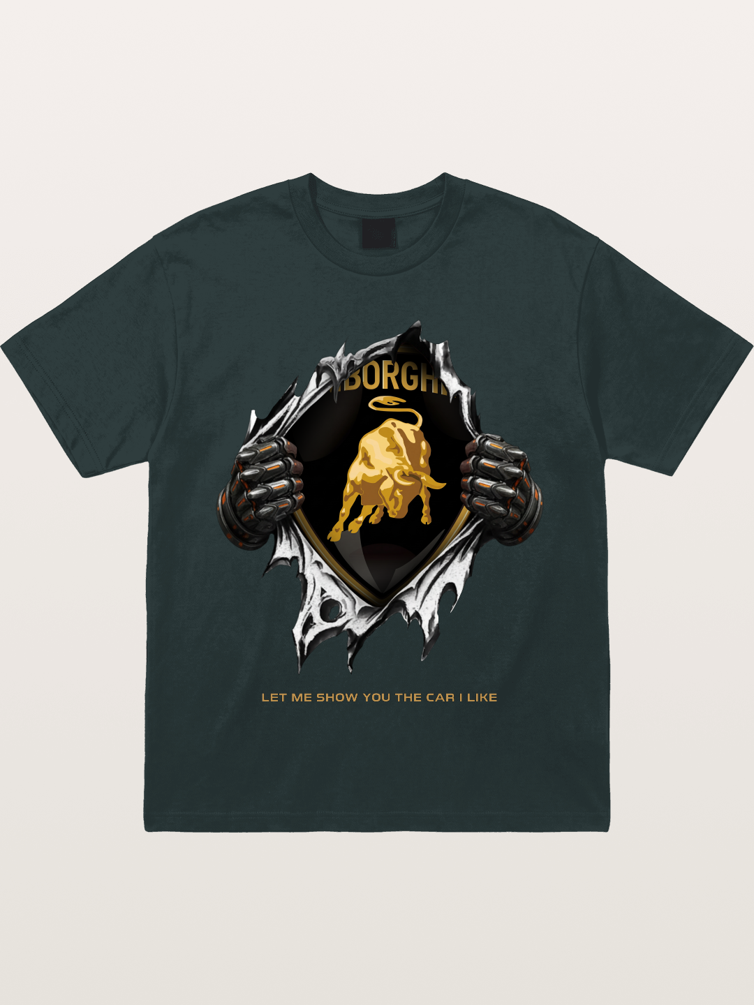 Lamborghini Bull Crest Tear Through Gildan T-shirt