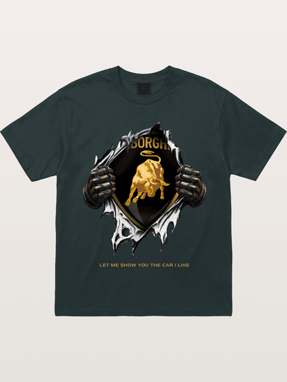 Lamborghini Bull Crest Tear Through Gildan T-shirt
