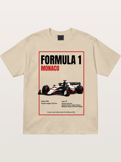 F1 Monaco LV Racing Car Poster Gildan T-shirt