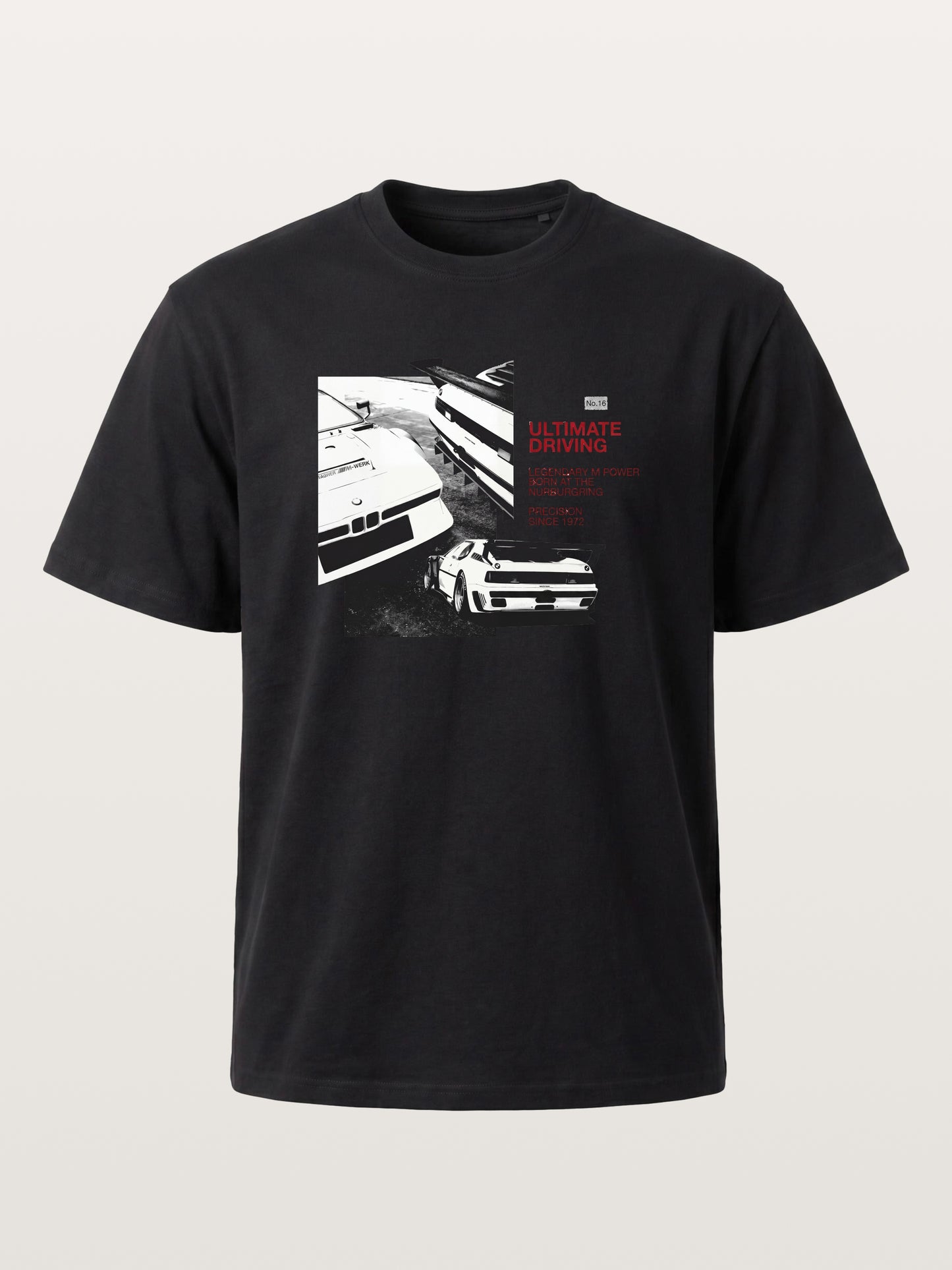 Vintage BMW M3 Black White Card Gildan T-shirt