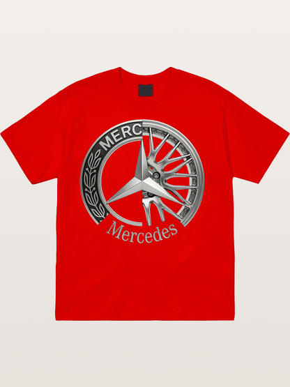 Mercedes Benz Wheel Emblem Art Cotton T-shirt