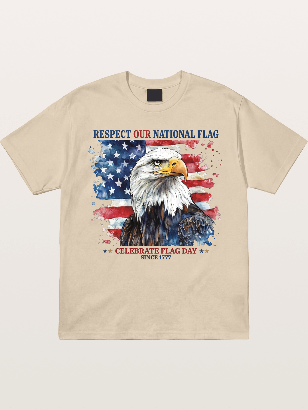 Watercolor Eagle Flag Day Art Gildan T-shirt