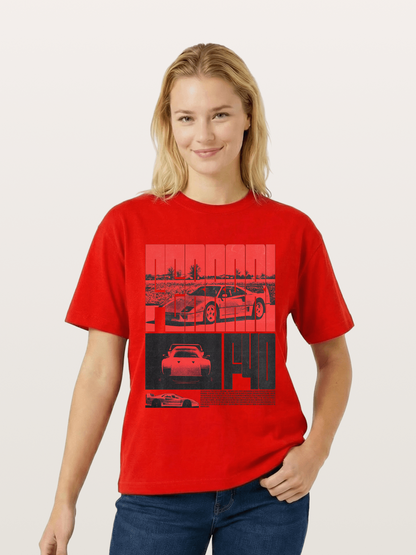 Red F40 Cotton T-shirt