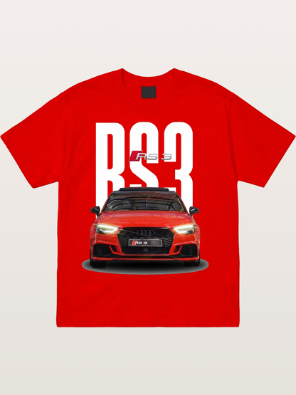 Audi RS3 Red Performance Sedan Cotton T-shirt