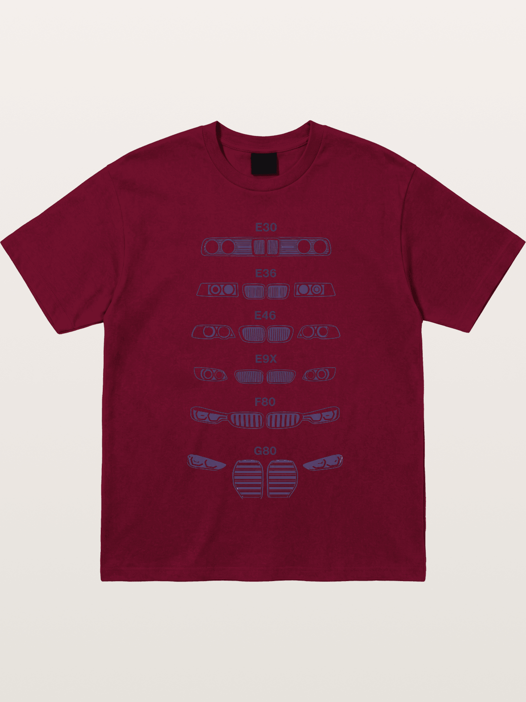 BMW Headlight Generations Print Gildan T-shirt