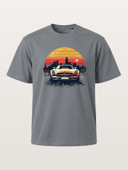 AMG Sport Car Retro Sunset Cityscape Cotton T-shirt