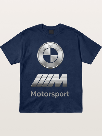 BMW Motorsport Metal Logo Art Cotton T-shirt