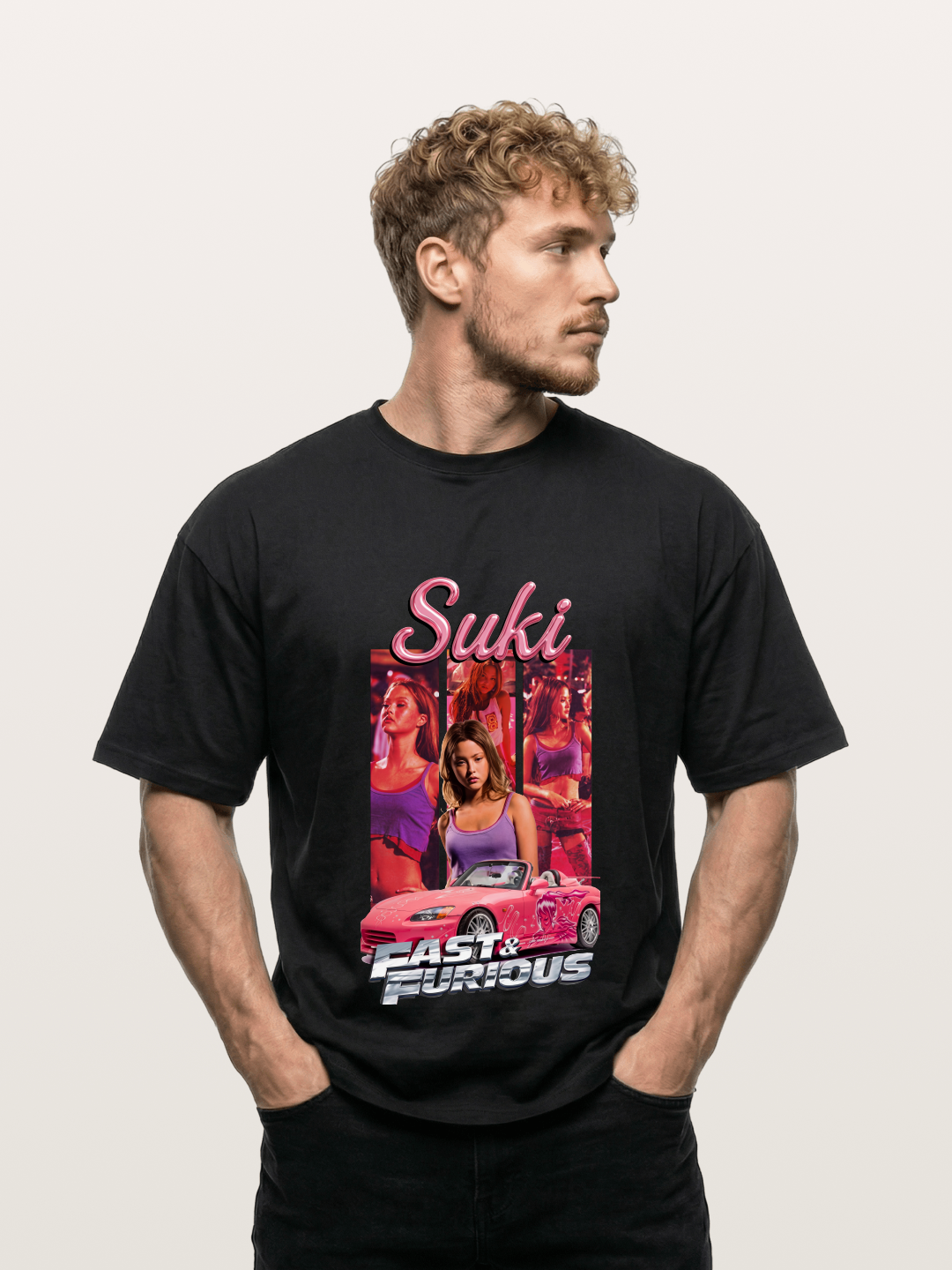 Fast & Furious Pink Crew Gildan T-shirt