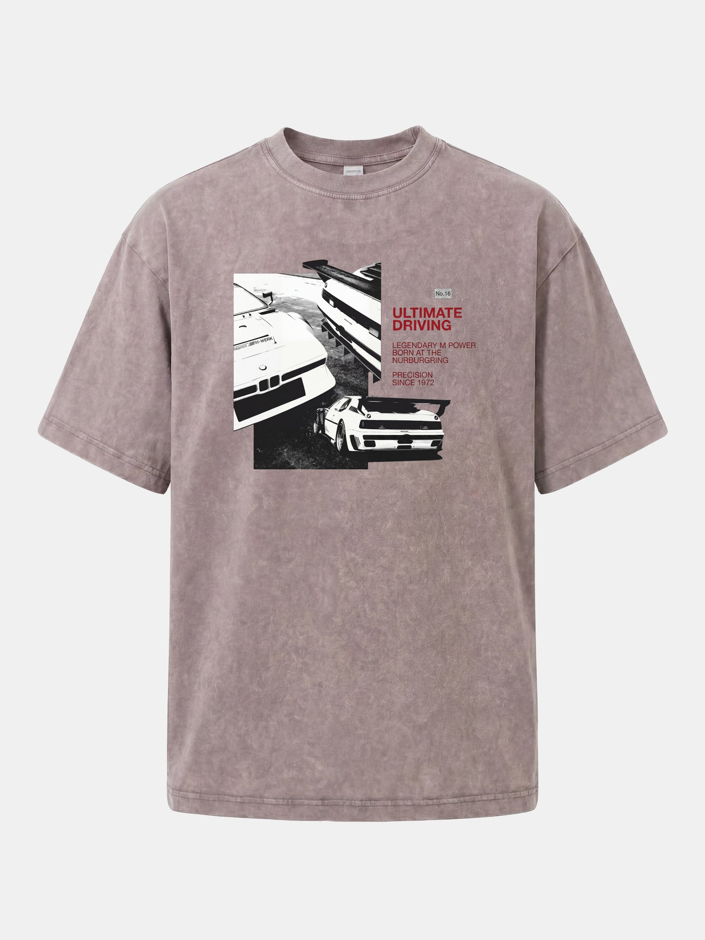 Vintage BMW M3 Black White Card Washed T-shirt
