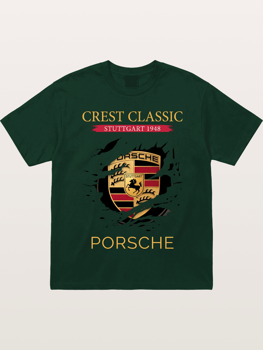 Porsche Stuttgart Tear Logo Gildan T-shirt