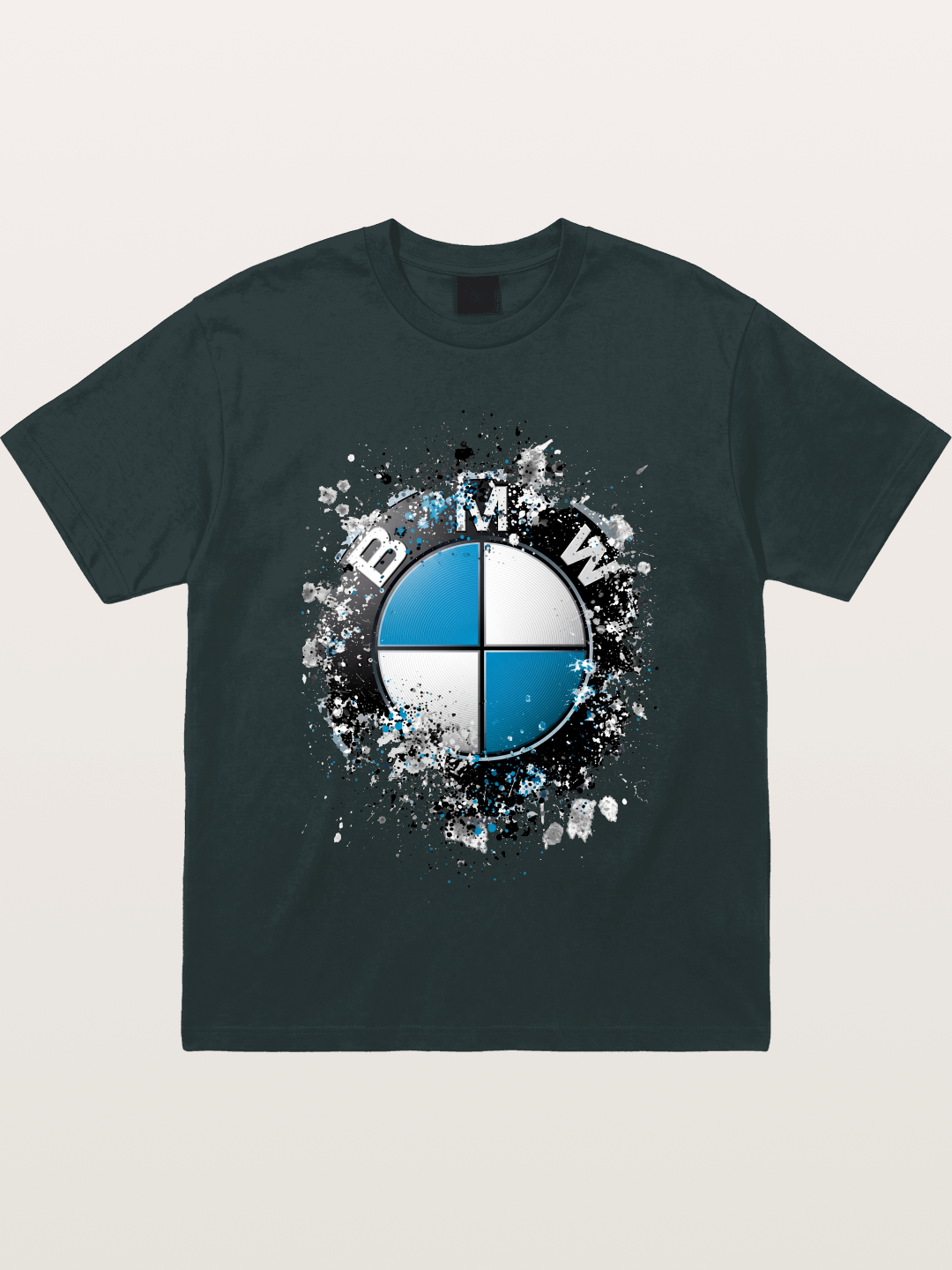 BMW Splash Paint Round Logo Gildan T-shirt