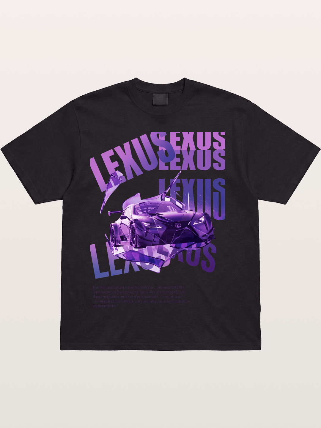 Purple RC F GT3 Shatter Art Cotton T-shirt
