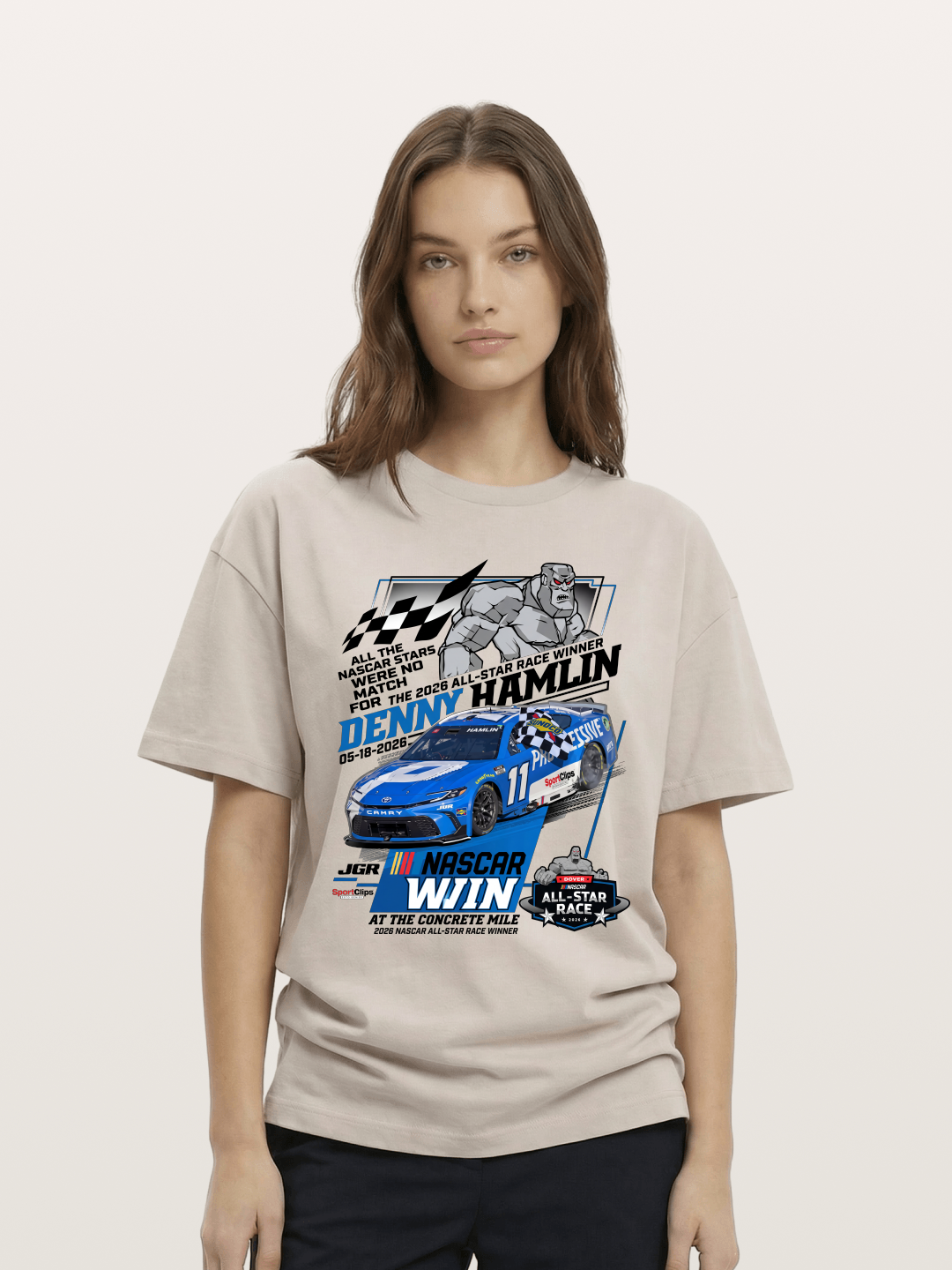 Denny Hamlin #11 2026 All-Star Win Cotton T-shirt